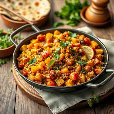Spicy Millet & Potato Skillet - New Indian Dinner